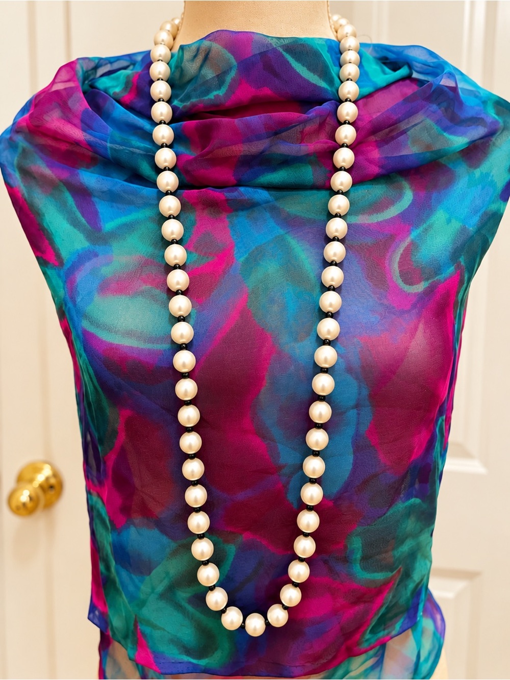 Beaded Long Necklace Multicolor Like New